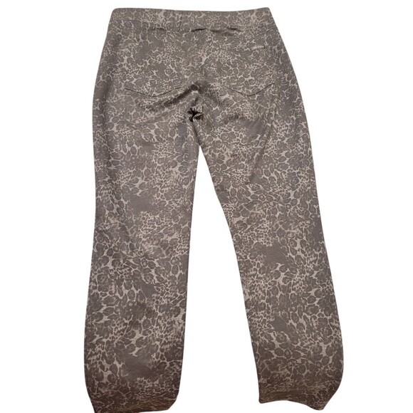 Sanctuary Black Gray Leopard  Ankle Pants Large Stretch EUC B22 - Picture 2 of 11